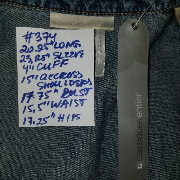 #374 NWT Classique Entier Denim Fringe Jacket SP - Picture 6 of 9